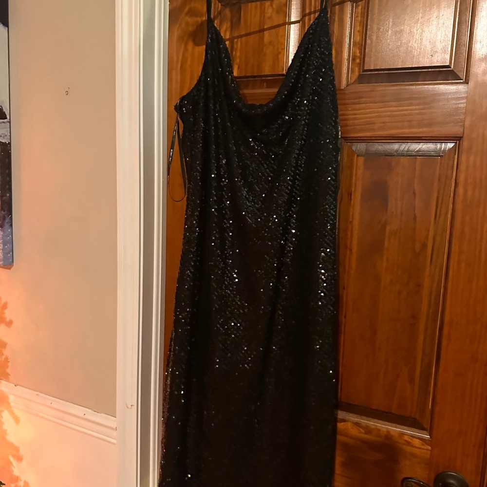 BCBG Paris elegant Black Sequin Dress